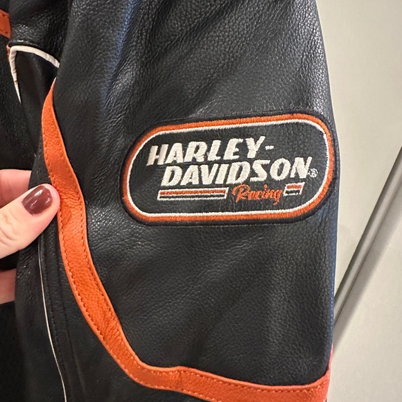 Harley-Davidson Screamin' Eagle Black and Orange Jacket size small - Picture 4 of 13